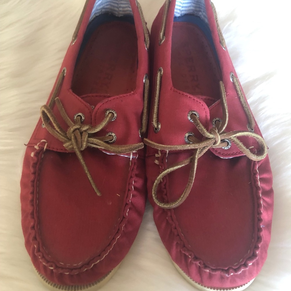 Red Sperry Top Sider - Picture 4 of 4